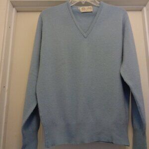 VINTAGE CASHMERE SWEATER GIRL In Blue Pullover 40